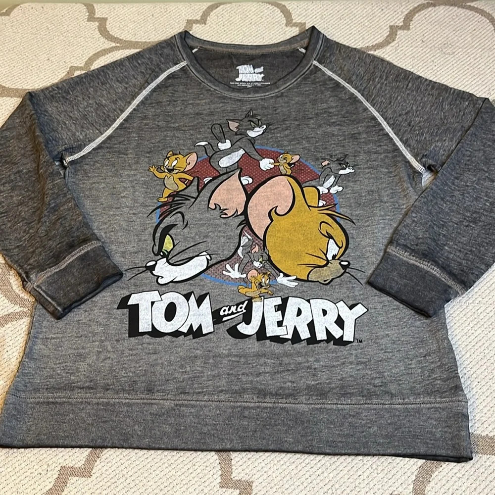 Tom & Jerry novelty print character retro cartoon sweatshirt